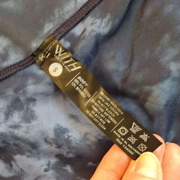 PELOTON Melody Purple Blue High Waist Reversible Workout Leggings Small NWT - Picture 14 of 16